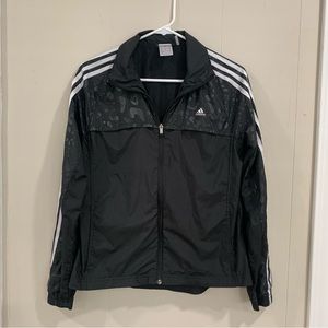 Adidas climaproof Womens Windbreaker Jacket Sz S Black